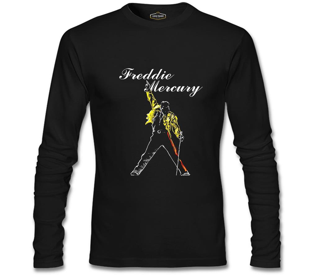 Freddie Mercury - King of Queen Siyah Erkek Sweatshirt