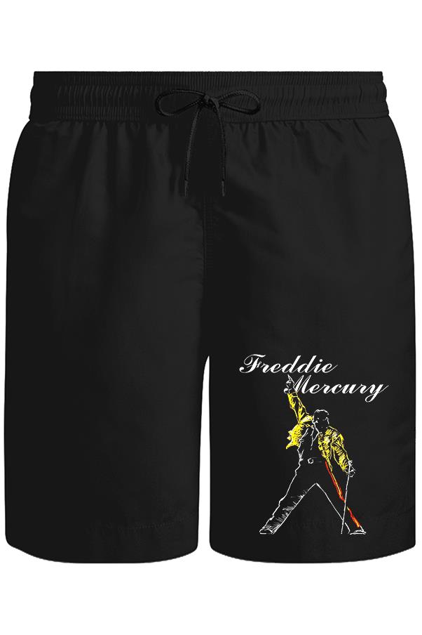 Freddie Mercury - King of Queen Unisex Siyah Şort