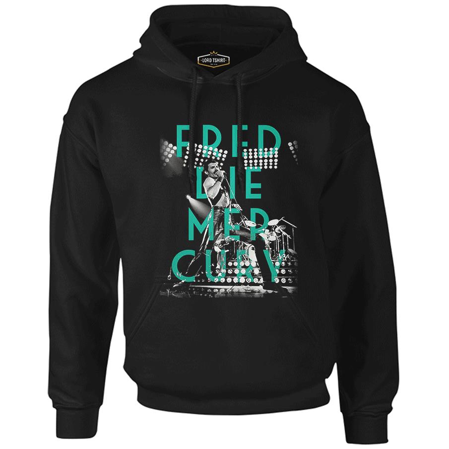 Freddie Mercury Black Men's Zipperless Hoodie