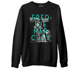 Freddie Mercury  Siyah Erkek Kalın Sweatshirt