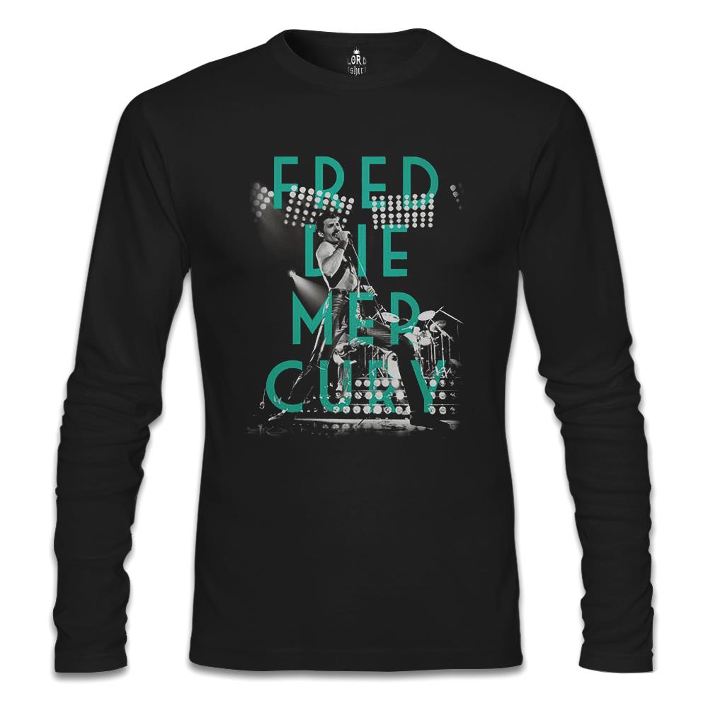 Freddie Mercury Siyah Erkek Sweatshirt