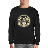 French Bulldog Gangester Black Kids Sweatshirt 