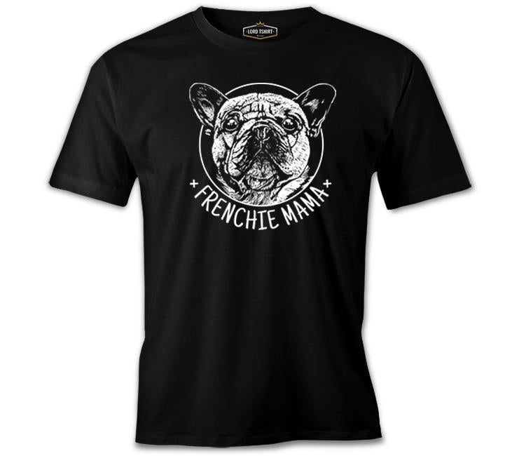 French Bulldog Mama Realistic Siyah Erkek Tshirt