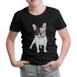 French Bulldog Siyah Çocuk Tshirt