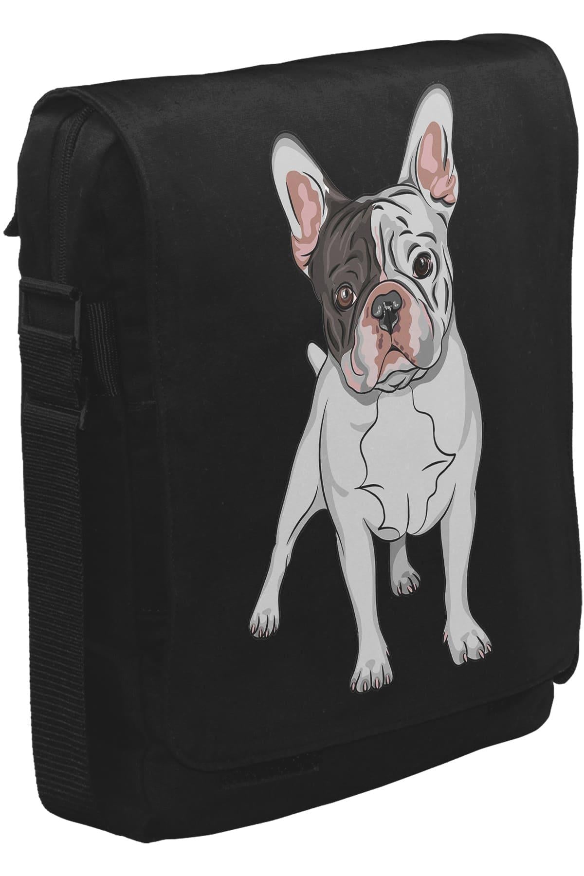 French Bulldog Unisex Siyah Postacı Çanta