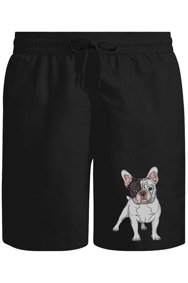 French Bulldog Unisex Siyah Şort