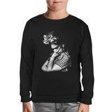 Frida Kahlo Black Kids Sweatshirt