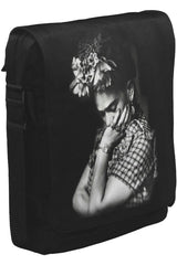 Frida Kahlo Unisex Siyah Postacı Çanta