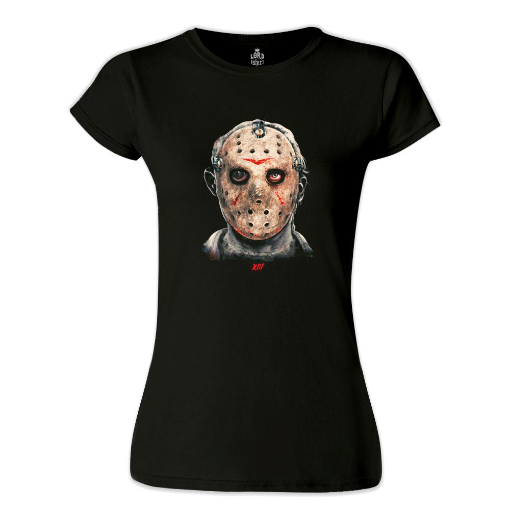 Friday the 13 - Jason Voorhees Siyah Kadın Tshirt