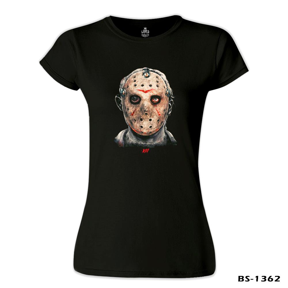 Friday the 13 - Jason Voorhees Siyah Kadın Tshirt