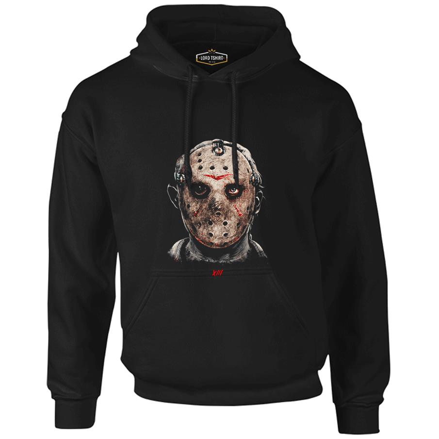Friday the 13 - Jason Voorhees Siyah Erkek Fermuarsız Kapşonlu