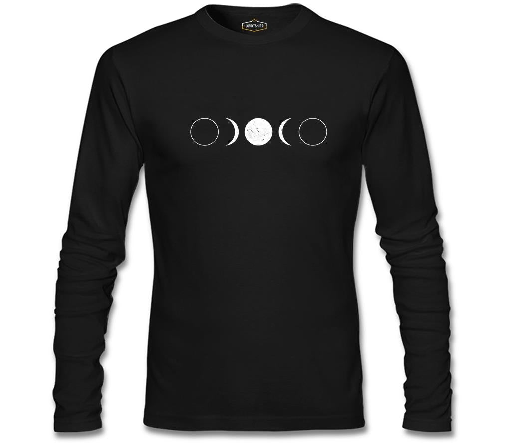 Full Moon Double Half Siyah Erkek Sweatshirt