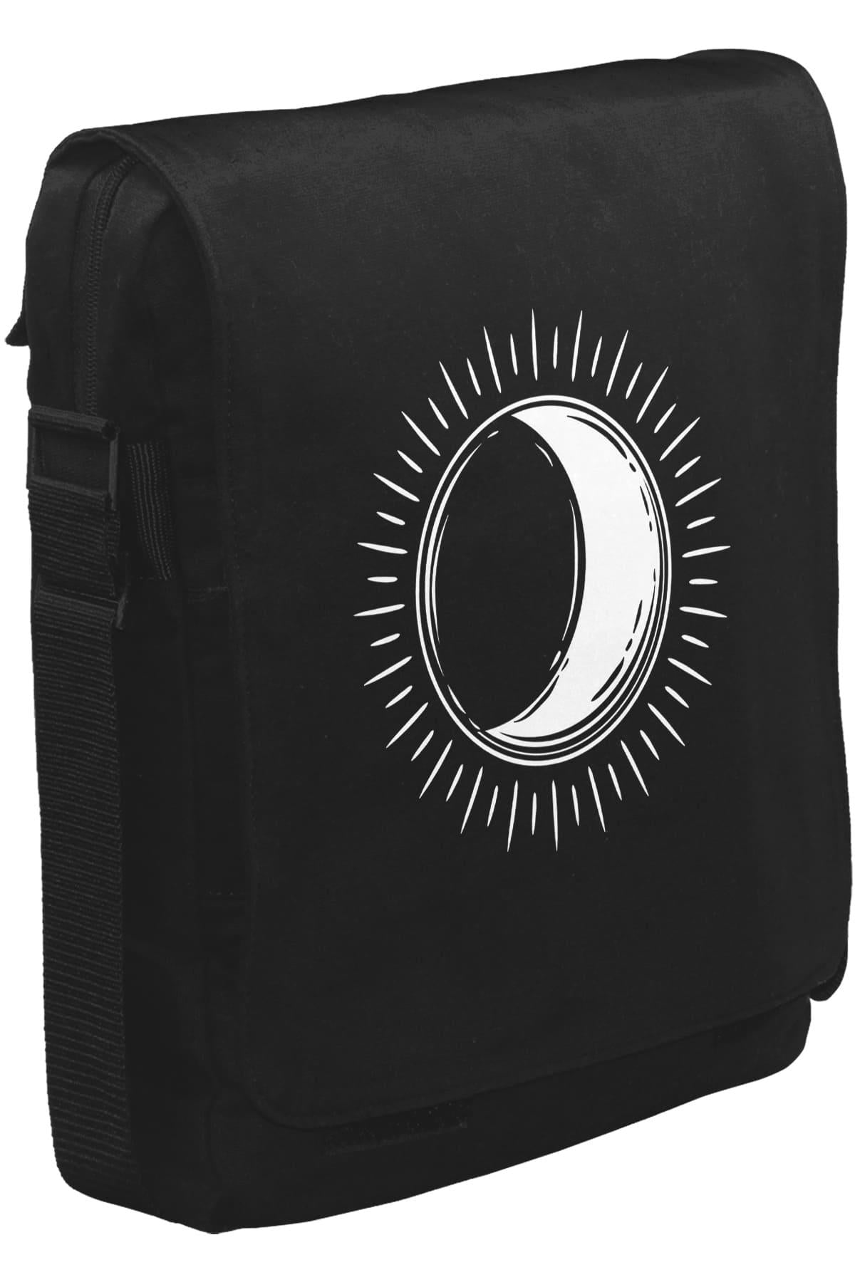 Full Sun Half Moon Unisex Siyah Postacı Çanta