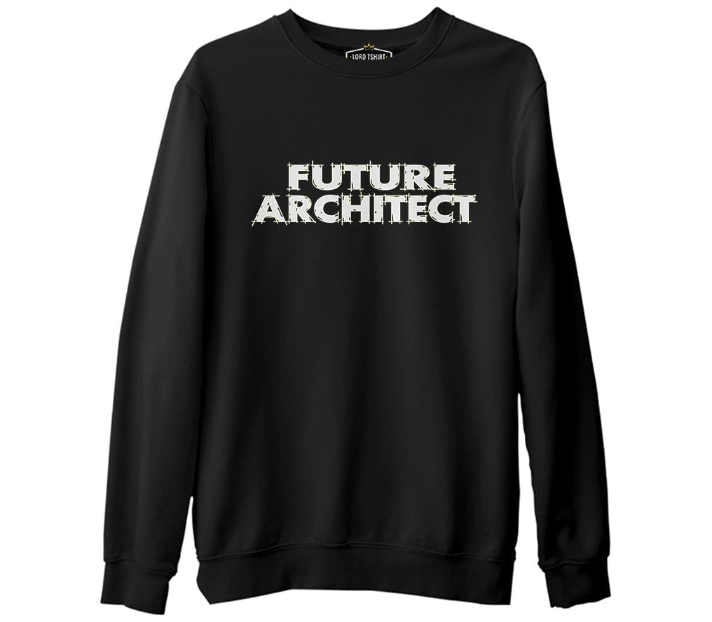 Future Architect  Siyah Erkek Kalın Sweatshirt