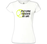 Future Tennis Star White Women's Tshirt