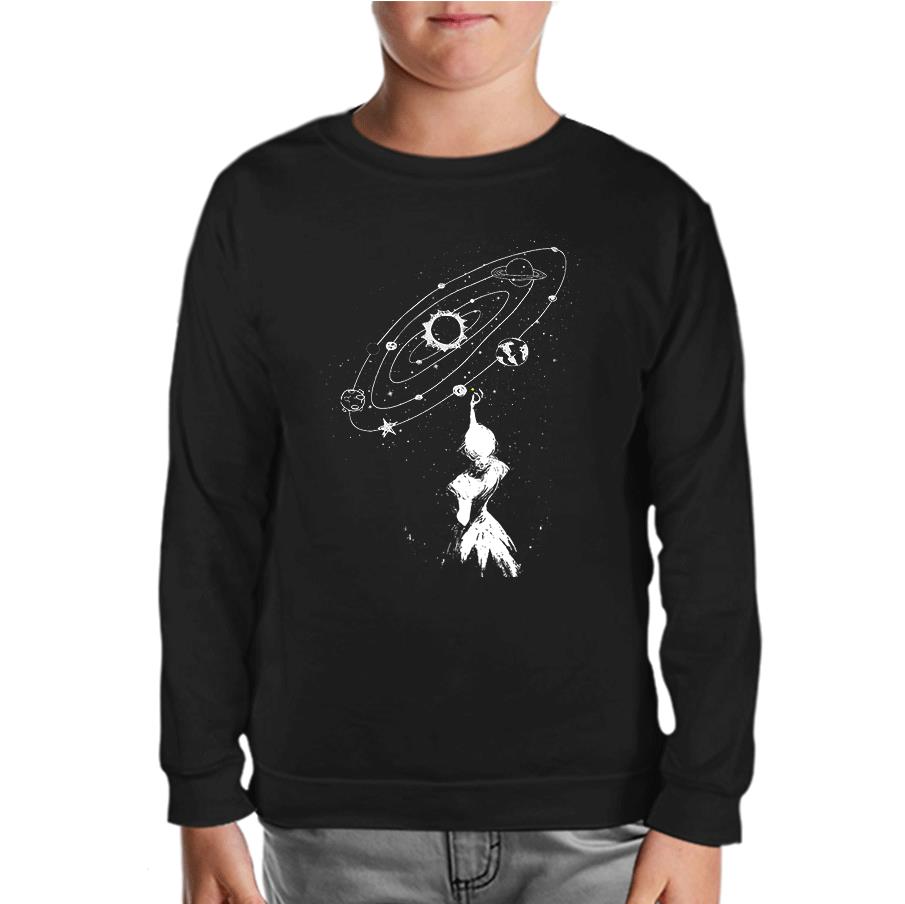 Galaxy Black Kids Sweatshirt