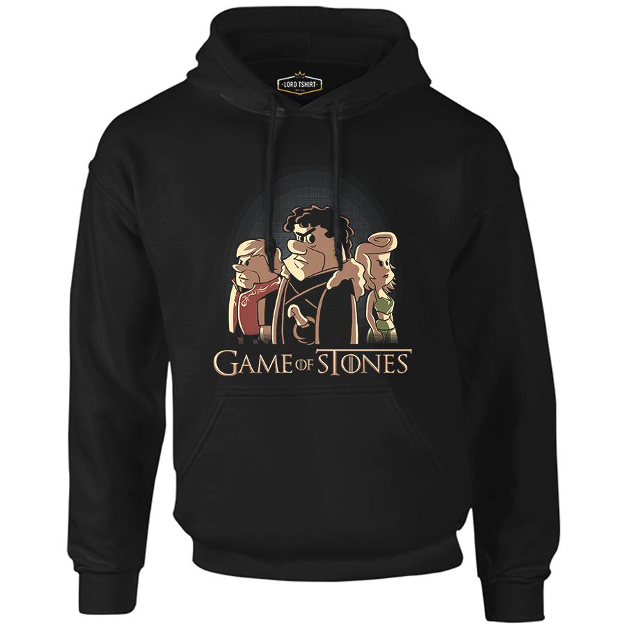 Game of Stones Black Men's Zipperless Hoodie