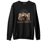 Game of Stones  Siyah Erkek Kalın Sweatshirt