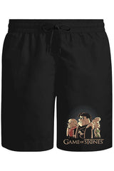 Game of Stones Unisex Siyah Şort