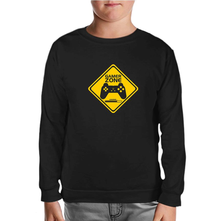 Gamer Zone Black Kids Sweatshirt