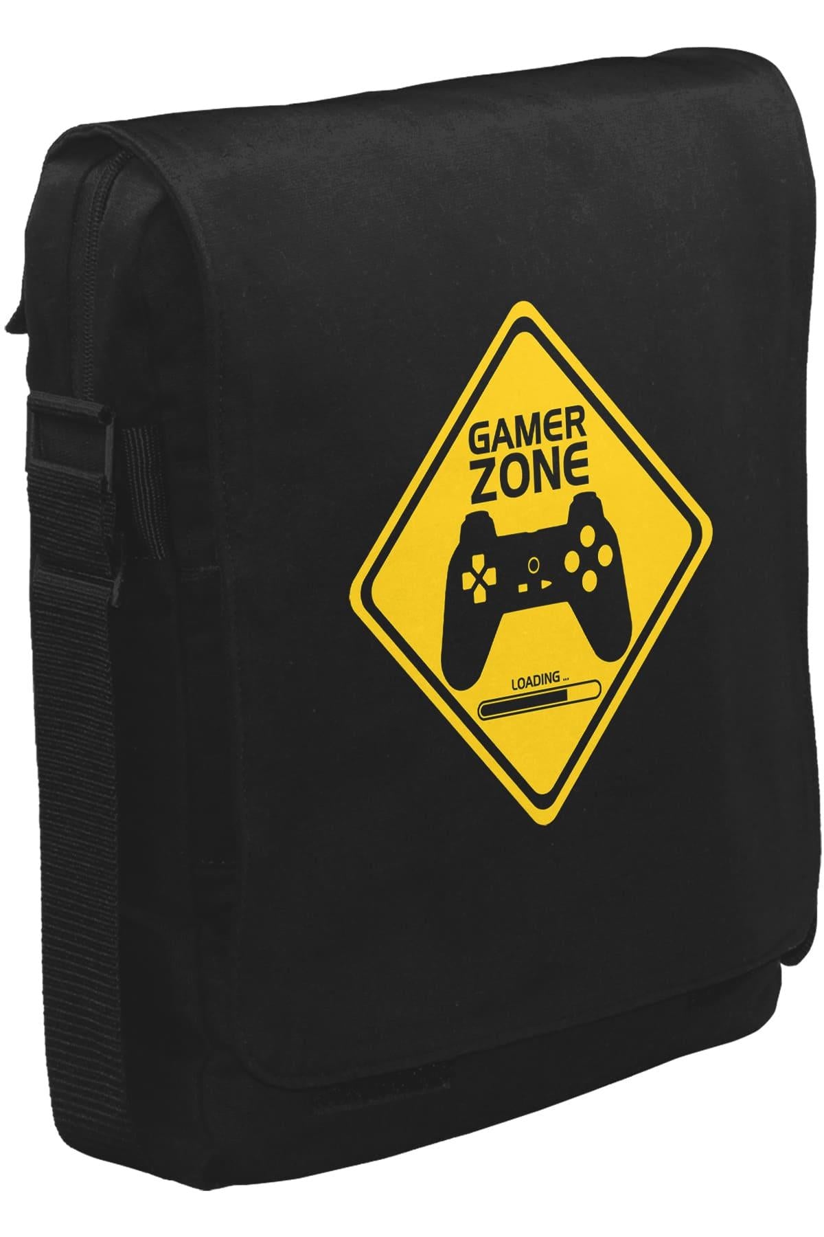 Gamer Zone Unisex Siyah Postacı Çanta