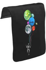 Gezegenler - Astronot Unisex Siyah Tak-Çıkar Postacı Çanta Kapağı CK-1685