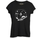 Travel to the Planets Black Women's Tshirt 