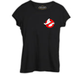 Ghost Busters Logo Siyah Kadın Tshirt