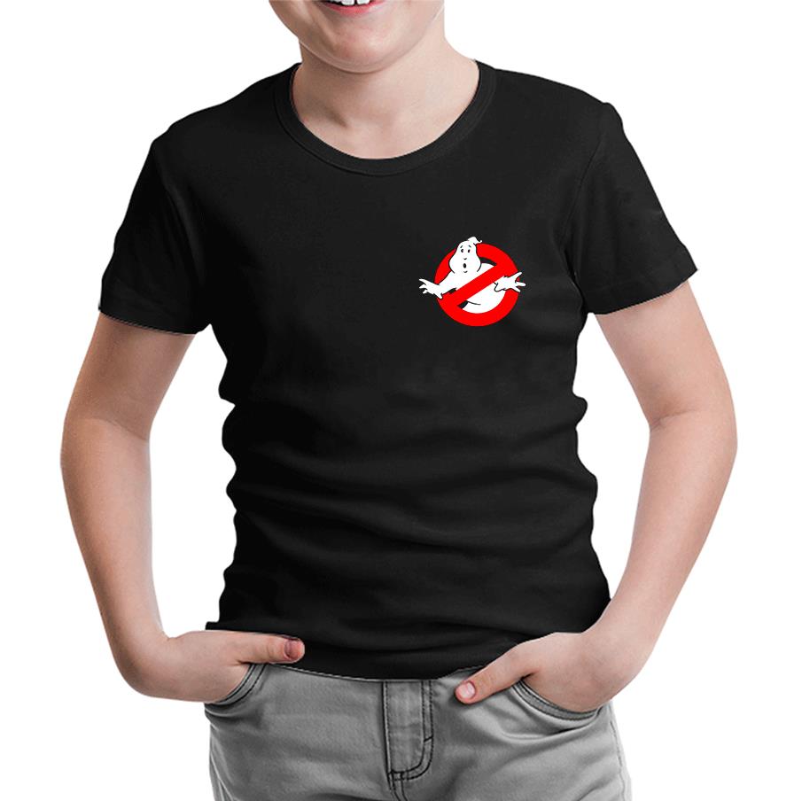 Ghost Busters Logo Siyah Çocuk Tshirt