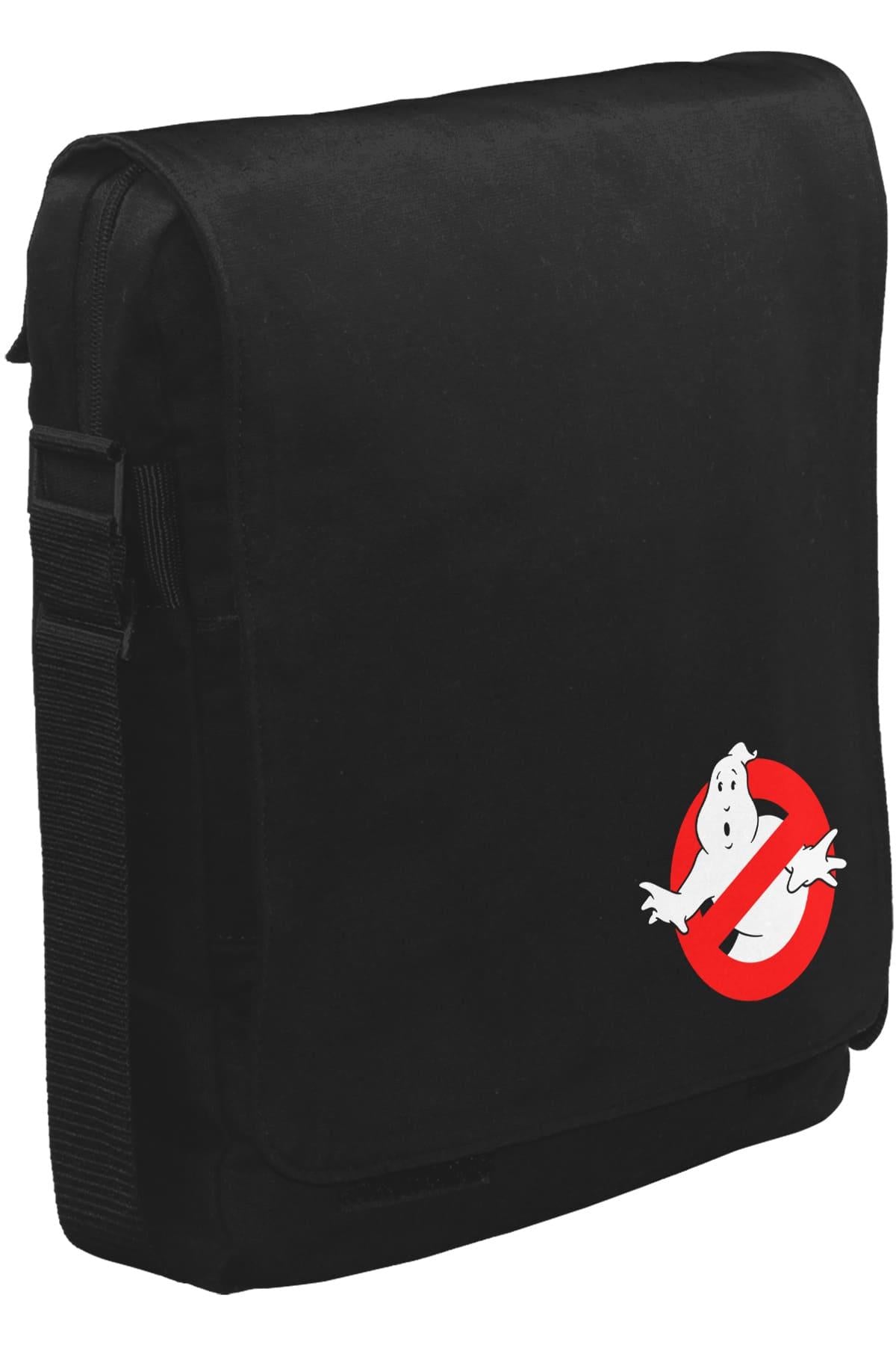 Ghost Busters Logo Unisex Siyah Postacı Çanta