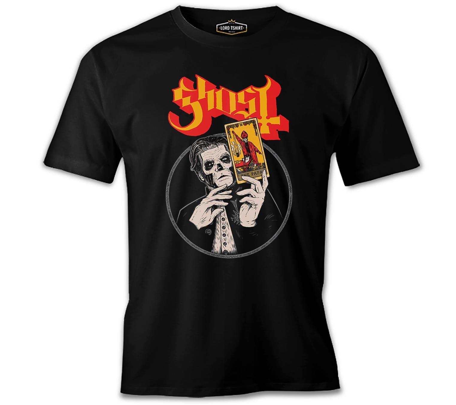 Ghost - The Papa Card Siyah Erkek Tshirt