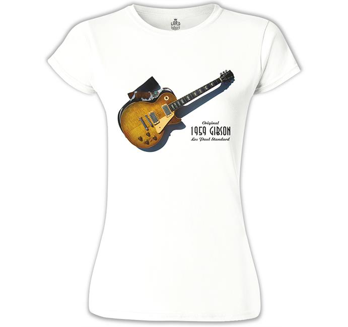 Gibson 1959 Beyaz Kadın Tshirt