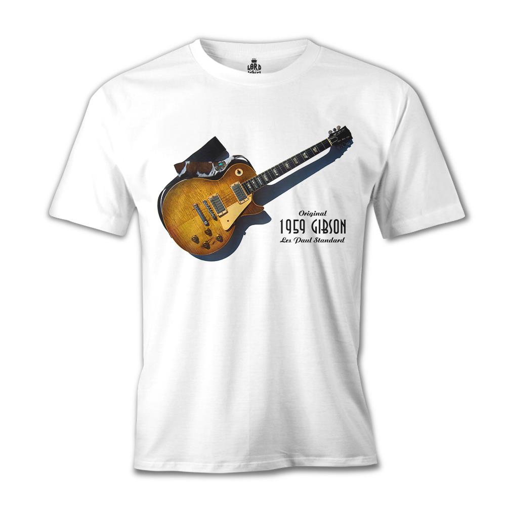 Gibson 1959 Beyaz Erkek Tshirt