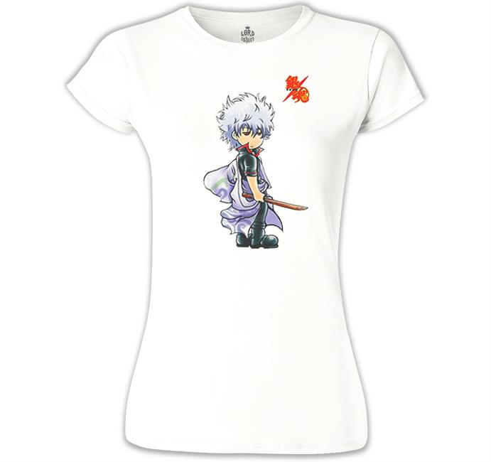 Gintama Gintoki  Beyaz Kadın Tshirt