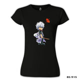 Gintama Gintoki Siyah Kadın Tshirt