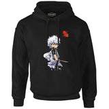 Gintama Gintoki Siyah Erkek Fermuarsız Kapşonlu