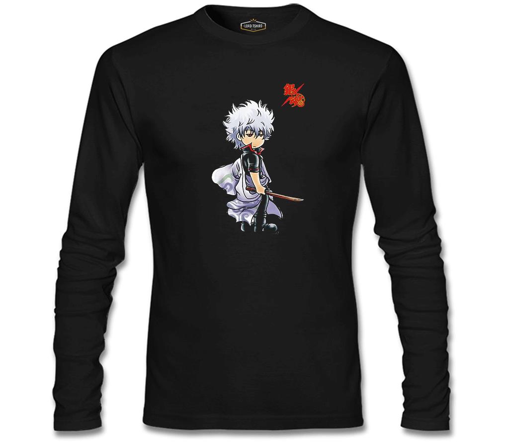 Gintama Gintoki Siyah Erkek Sweatshirt