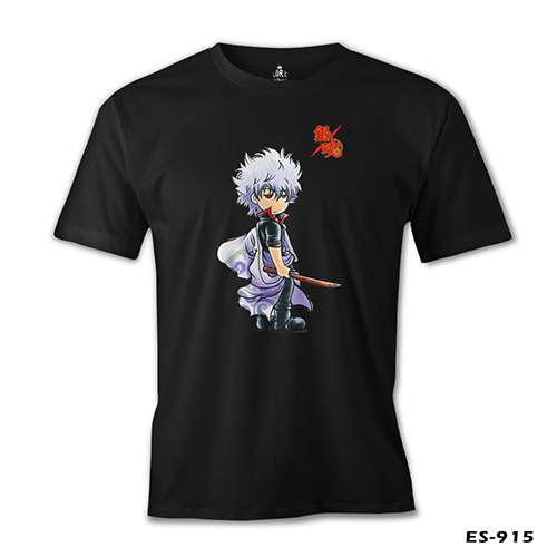 Gintama Gintoki Siyah Erkek Tshirt