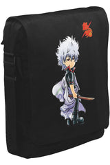 Gintama Gintoki Unisex Siyah Postacı Çanta