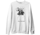 Girl out of This World White Men's Thick Sweatshirt