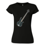 Gitar - Bass Siyah Kadın Tshirt