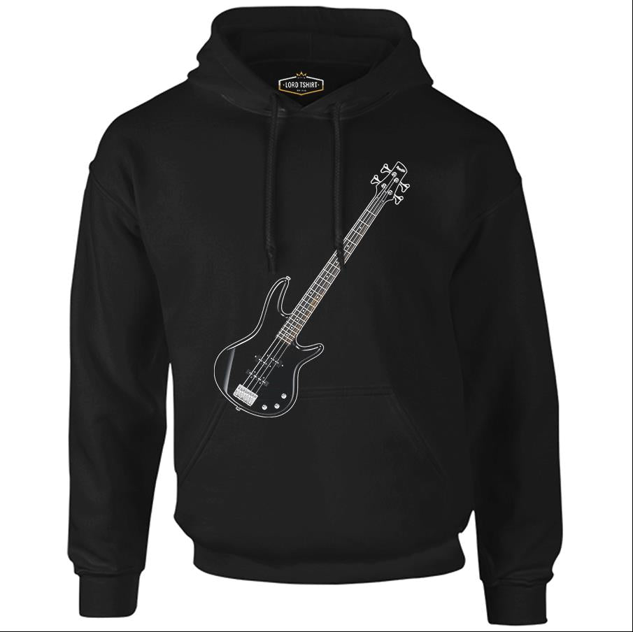 Guitar - Bass Black Men's Zipperless Hoodie