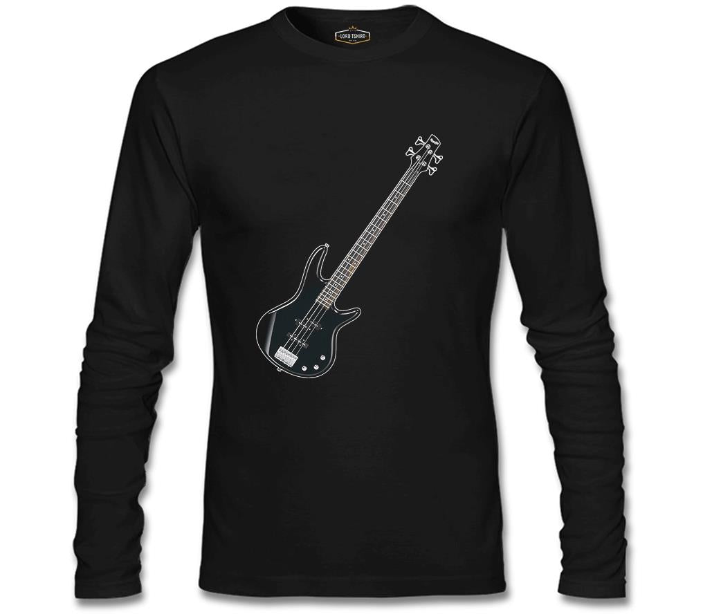 Gitar - Bass Siyah Erkek Sweatshirt