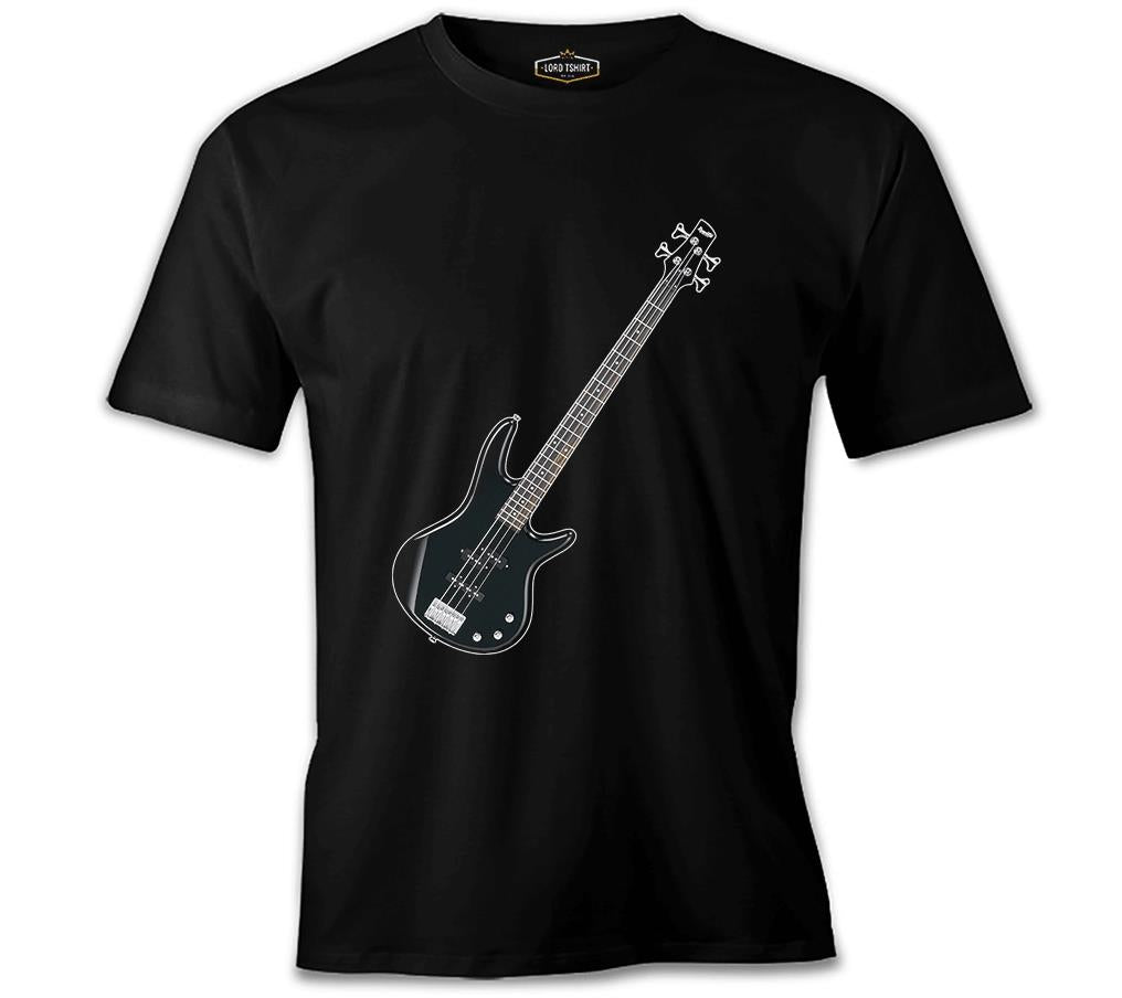 Gitar - Bass Siyah Erkek Tshirt