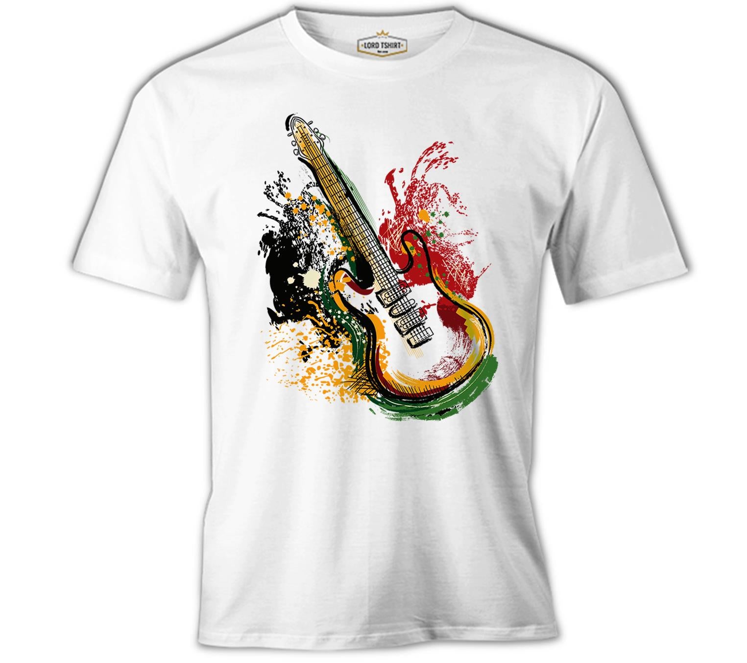 Guitar Colors White Men's Tshirt 