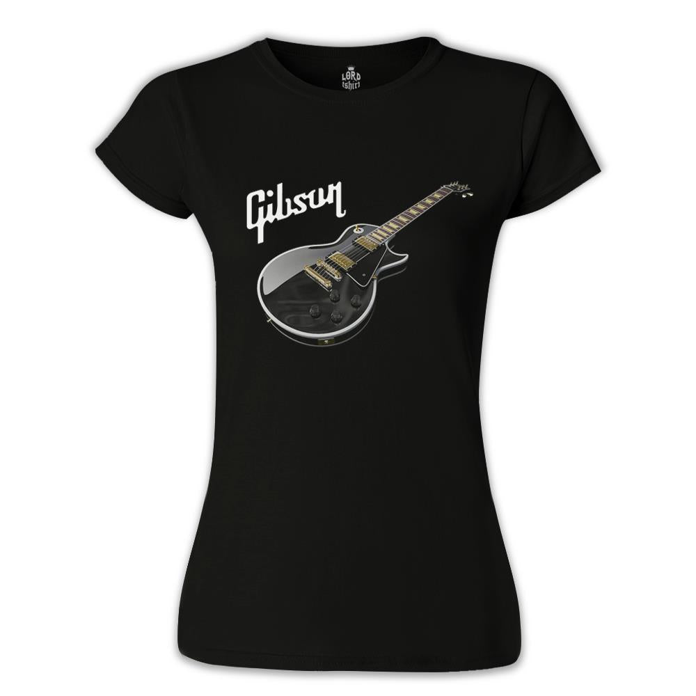 Gitar - Gibson 1 Siyah Kadın Tshirt