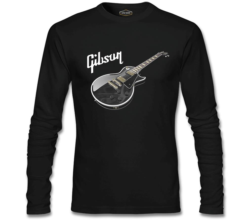 Gitar - Gibson 1 Siyah Erkek Sweatshirt