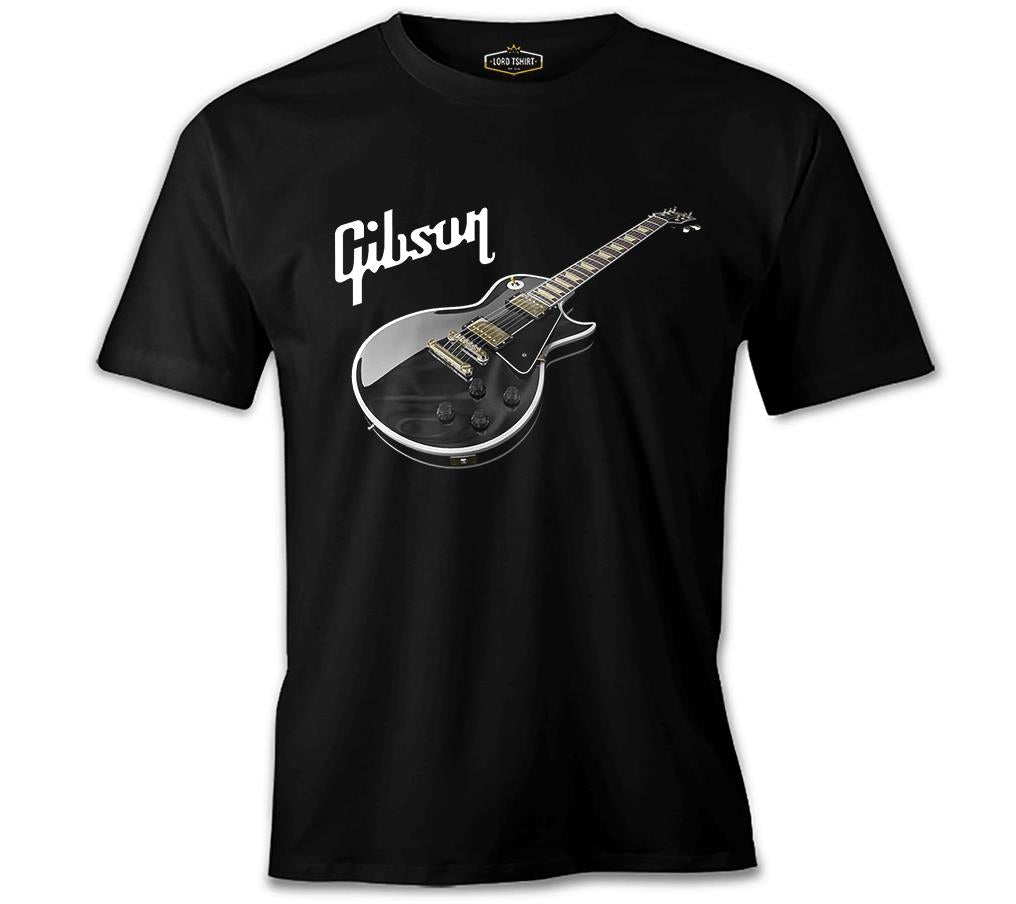Gitar - Gibson 1 Siyah Erkek Tshirt