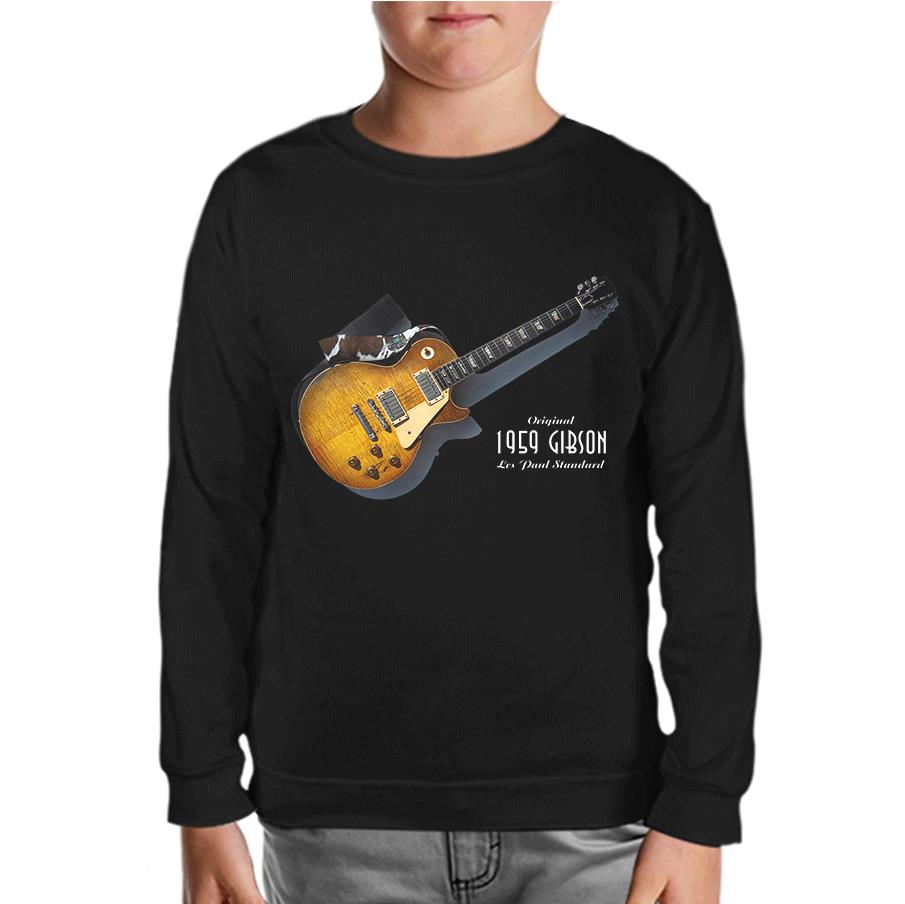 Gitar - Gibson - 1959 Siyah Çocuk Sweatshirt