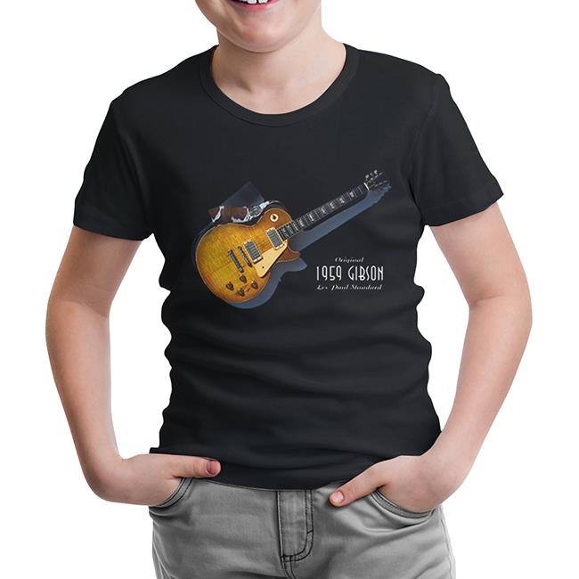 Guitar - Gibson - 1959 Black Kids Tshirt